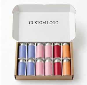 Custom Rigid <b>Kraft</b> Paper Slotted <b>Box</b> for 12 Beverage Cans Rectangle Recyclable Packaging with Sponge Liner - Product Image 2