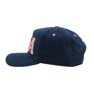 AKA Dark Denim Letters Snapback <b>Hat</b> <b>Navy</b> Blue Embroidered Adjustable Baseball Cap Unisex Sporty Casual Fashion Common - Product Image 4