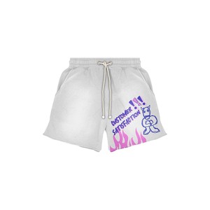 Shorts en molleton de coton délavé pour hommes, tissu doux GSM, lavage vintage, logo personnalisé imprimé, shorts délavés pour hommes - Product Image 5