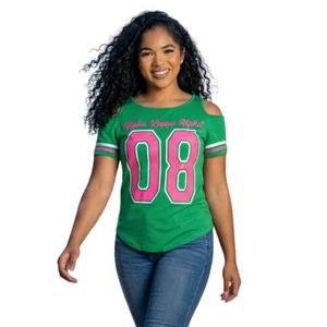 T-shirt imprimé à épaules dénudées pour femme, haut à manches découpées tendance, en coton premium, décontracté, à manches courtes, avec motif graphique - Product Image 4