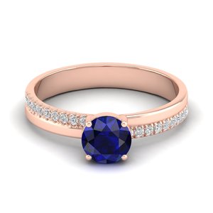 Anillo de Compromiso REYES de Lujo en Oro Blanco de 14K con Diamantes para Mujer, Precio al por Mayor, Gema de Zafiro Azul de 0.84 Quilates, Joyería Fina - Product Image 5