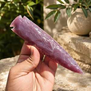 Puntas de Flecha de Cristal de Obsidiana Púrpura al por Mayor, Herramienta de Reiki de Cristal Curativo Hecha a Mano, Puntas de Flecha de Cristal - Product Image 1