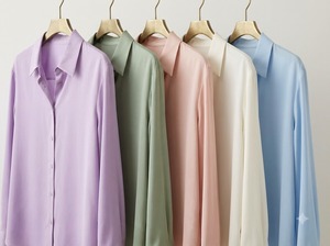 เสื้อเชิ้ตแขนยาวสีขาวสำหรับผู้ใหญ่ยูนิเซ็กซ์ ยี่ห้อเรดสตาร์ พร้อมกระเป๋าเสื้อที่อกและเข็มขัดสีน้ำตาล - Product Image 6