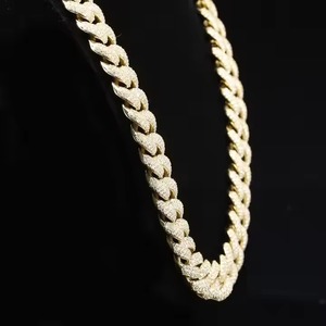 New Luxury Miami Cuban Link Chain Fully Iced <b>D</b> VVS Studded Diamond Tester Check Moissanite Fashion <b>Necklaces</b> - Product Image 4