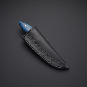 Premium Handmade Fixed Blade Utility Skinning Knife with Blue Micarta Handle Stainless Steel Outdoor <b>Craft</b> <b>Tool</b> OEM ODM by Pasha - Product Image 4