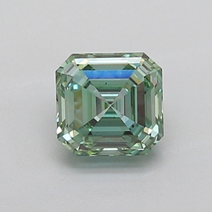 Diamant de laboratoire taille Asscher 1,22 ct, vert vif fantaisie, VS1, certifié IGI, diamant CVD en vrac pour la fabrication de bijoux - Product Image 1