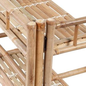 3-Tier Bamboo Shelf Organizer Natural Storage <b>Shelving</b> Unit Eco-Friendly Home Furniture Made in Vietnam - Product Image 3