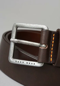 Wholesale <b>Belts</b> Factory OEM Genuine Leather for Men New Boston Leather Men's Leather Garrison <b>Belt</b> with Hidden <b>Elastic</b> - Product Image 2