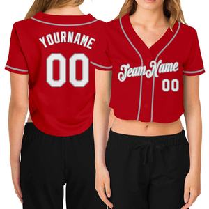 Camisetas de Béisbol Personalizadas de Alta Calidad para Mujer, en Forma de Abanico, Transpirables, de Secado Rápido, Tallas Grandes, Sublimación, Cuello en V, Secado Rápido - Product Image 1