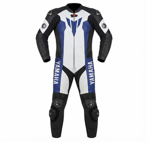 Combinaison de moto en cuir premium Ramaha MotoCP Racing 1 pièce avec bosse niveau 2 CE, sur mesure - Product Image 1