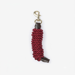 High Quality <b>Equestrian</b> Cotton Lead Rope Hand Braided Nylon Rope with Leather Ends and Metal Snap Hook - Product Image 5