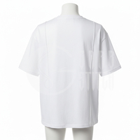 T-shirt personnalisé imprimé DTF, T-shirt unisexe style streetwear, blanc, manches courtes, faible MOQ, fabricant