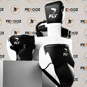 Gants de boxe professionnels en cuir gris et blanc, toutes couleurs et designs, fermeture à lacets pour l'entraînement et le sparring (adultes) - Vente chaude - Product Image 6