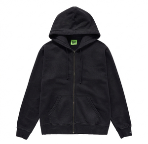 Ropa Deportiva al por Mayor Personalizada para Hombre, Tallas Grandes, Color Sólido, 100% Algodón, Sudaderas con Cremallera Completa, Bordado 3D, Transpirable - Product Image 2