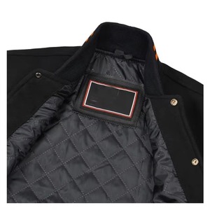 Veste universitaire de baseball personnalisée pour homme, manches en cuir de haute qualité, broderie chenille sur le devant, épaisse, hiver, boutons en corne - Product Image 6