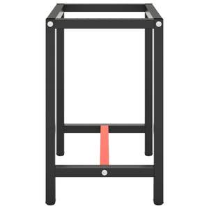 Cadre d'établi en métal thermolaqué noir mat et rouge mat pour le travail du bois, durable et élégant - Product Image 4