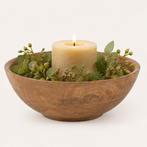 Bol en bois d'acacia naturel artisanal pour servir des salades et des fruits, écologique, en bois dur massif, grand bol à mélanger pour la maison - Product Image 4