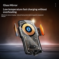 Support de téléphone magnétique transparent pour voiture avec charge sans fil rapide, support de navigation, accessoire intérieur automobile