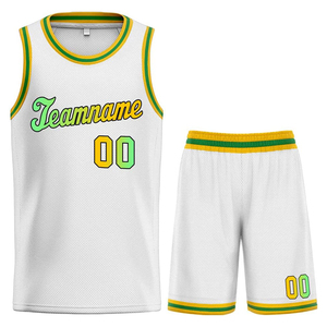Ensemble de maillots de basket-ball personnalisés sans manches en mesh respirant avec nom et numéro de l'équipe - Product Image 4