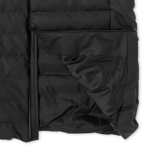 Chaleco acolchado negro para hombre con cuello alto y cremallera, sin mangas, repelente al agua, relleno de poliéster, ODM, ropa de abrigo de otoño - Product Image 4