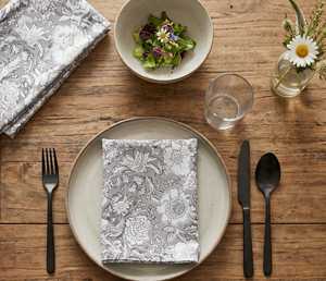 Serviette de table en coton imprimé Bagru, faite à la main, réutilisable, pour la décoration de table de cuisine rustique, serviette de table en coton écologique - Product Image 1
