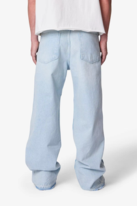 Jeans en denim personnalisés de haute qualité, bleu délavé, boutons, coupe large, streetwear, hip-hop, OEM ODM, coton, délavé à la pierre, pour hommes - Product Image 6