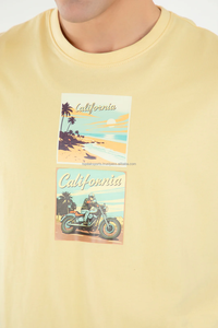 T-shirt Confortable Coupe Classique Tendance Été 2026 OEM, Impression Numérique, Teint en Pièce, Écologique, Respirant, Polyester/Coton - Product Image 5