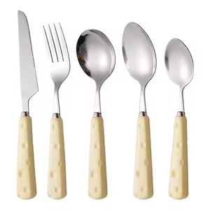 Premium Stainless Steel Metal Cutlery <b>Set</b> Dining Spoon Fork Knife <b>Flatware</b> <b>Set</b> for Modern Home and Restaurant Tableware - Product Image 1