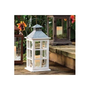 Farol de Madera Rústica Natural con Paneles de Vidrio, Asa de Cuerda, Portavelas, Decoración Rústica para el Hogar - Product Image 4