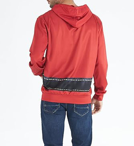 Men's <b>Red</b> Hooded Santa Claus Printed Hoodie Men <b>Red</b> White Fur <b>Belt</b> Design Casual Winter Sweatshirt Regular Fit Knitted Polyester - Product Image 2