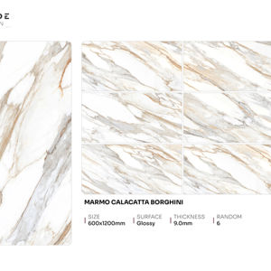 Carreaux de porcelaine brillants haut de gamme de designer, format grand carrelage 600x1200, pour intérieurs résidentiels - Product Image 1