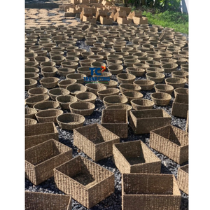 Cesta tejida hecha a mano con motivo de algas marinas para niños, bonita cesta de lavandería, almacenamiento para habitación de niños - Product Image 6