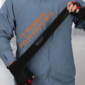 Guantes de Gimnasio GEO BROTHERS Hechos en Pakistán, de Poliéster Impermeable, Medios Dedos, Ligeros, con Cierre de Hebilla, Unisex, con Soporte para Muñeca, para Fitness - Product Image 2