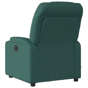 Poltrona reclinabile per massaggio in tessuto verde scuro - Product Image 4