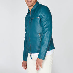 Stylish Leather <b>Jacket</b> for <b>Men</b> Custom Color 100% Leather <b>Men's</b> <b>Jacket</b> Custom Slim Leather <b>Men's</b> <b>Jackets</b> - Product Image 4