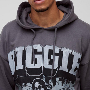 Vente en gros de sweat-shirts à capuche pour hommes en molleton avec impression numérique sous licence Biggie, coupe ample personnalisée, 100% coton, nouveau design - Product Image 3