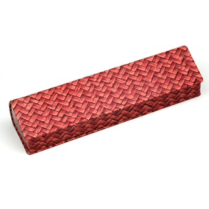 กล่องใส่แว่นตาทรงสี่เหลี่ยมผืนผ้าลายทอสีชมพูแบบกึ่งแข็งสไตล์เรียบง่าย - Product Image 4