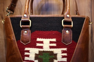 กระเป๋าโท้ทหนัง aztec แฮนด์เมดของจริงกระเป๋าช้อปปิ้งมีสไตล์หรูหราสไตล์วินเทจอุปกรณ์เสริมที่สมบูรณ์แบบกระเป๋าช้อปปิ้ง - Product Image 3