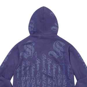 Hoodie unisexe de haute qualité, style vintage à pois, coupe ample, épais, avec strass, couture personnalisée, doublure intégrée, pour l'hiver, grandes tailles pour hommes - Product Image 3