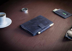 Protège-cahier et organiseur A5 en cuir véritable de luxe rechargeable pour le bureau et les voyages LNBC-0101 - Product Image 3