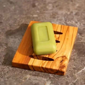 Porte-savon en bambou écologique avec drain, plateau à savon en bois à fentes, support rectangulaire pour salle de bain et toilettes - Product Image 5
