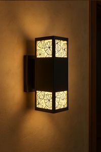Black Modern/Japanese Viet Nam Square / Rectangular Steel/inox LED <b>Touch</b> Control 25cm Wall Light for Living Room Bedroom Hallway - Product Image 4