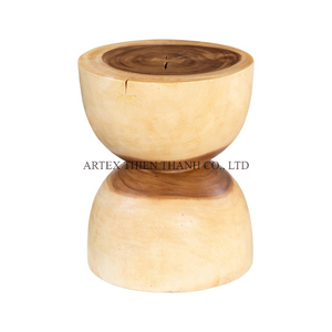 Luxury Finish Solid Wood <b>Stool</b> Handmade Natural Wooden Side Table Rustic Home Furniture Wholesale Factory Direct OEM - Product Image 1