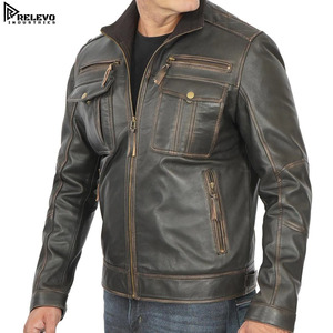 Chaqueta Acolchada de Cuero Genuino Ecológico para Hombre, Estilo Urbano, Directo de Fábrica, Invierno, EE. UU. - Product Image 5
