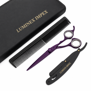 Navaja de Afeitar Recta Vintage Luminex Impex con Mango de Concha de Abulón y Acero al Carbono, Lista para Usar en Barberías y Salones - Product Image 5