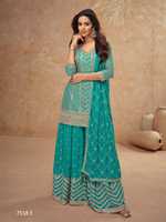 Ensemble Salwar prêt-à-porter de qualité export indienne, style designer, avec broderie et travail de sequins, style pakistanais
