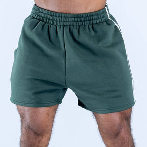 Shorts en molleton uni de qualité supérieure pour hommes, 320 GSM, 100% coton, logo personnalisé, shorts de sport et de fitness - Product Image 6
