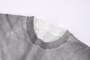 Camiseta Personalizada Lavada al por Mayor, Camiseta Vintage Lisa con Gráficos para Hombre, Camiseta Oversize de Hip Hop 100% Algodón de Alto Gramaje con Lavado Ácido - Product Image 3