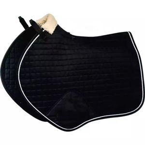 Almohadilla de silla de montar ecuestre de sublimación de satén para salto y doma, con logo personalizado, equipo de equitación para espectáculos de salto. - Product Image 4