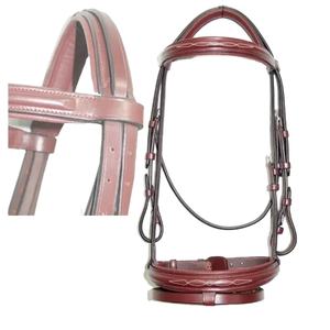 Selleck marron cuir cheval bride Durable Western équestre couronne cousue couronne licou têtière pour Dressage équitation cheval - Product Image 1
